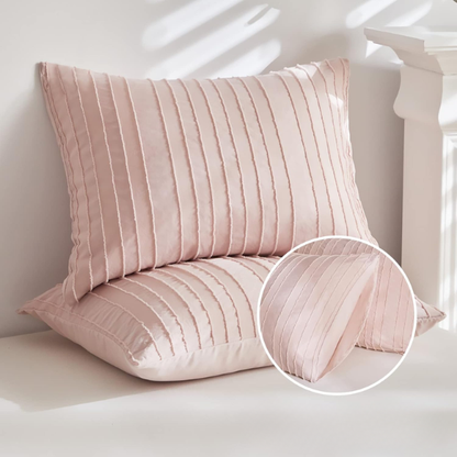 Luxurious Tufted Duvet Cover Set – Queen Size | Striped Textured Boho Bedding | Ultra-Soft Washed Microfiber | 3-Piece Set