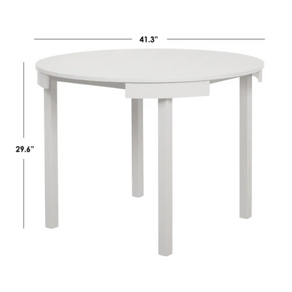 5-Piece Compact Round Dining Set – Space-Saving Design with Vegan Leather or Fabric Seats