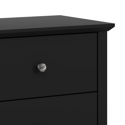 Modern 6-Drawer Double Dresser with Angled Sled Legs and Round Metal Hardware