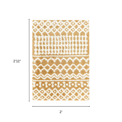 Soft Cozy Woven Shag Bohemian Tribal Area Rug