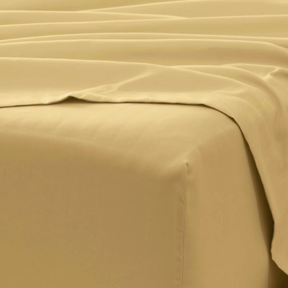 Yellow Deep Pocket Microfiber Sheet Set – 4-Piece Soft, Wrinkle-Free Bedding with Pillowcases
