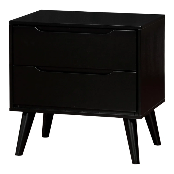 Chic Black 3-Piece Bedroom Set: Timeless Style for Modern Living