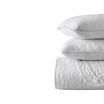 Elegant Floral Stitching Quilt Set – Ultra-Soft, Hypoallergenic, and Machine Washable Bedding for All Seasons