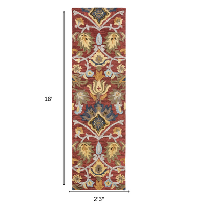 Tufted Wool Area Rug – Luxurious Floral Design