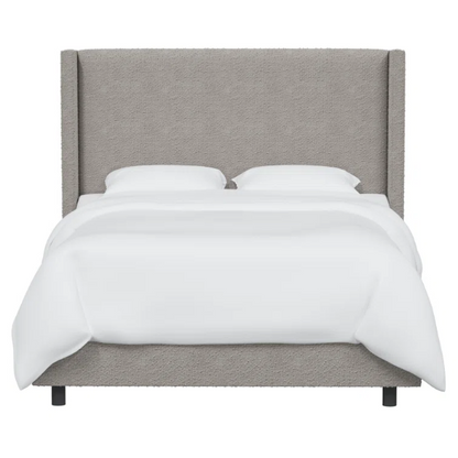 Cozy and Sleek Modern Queen Size Upholstered Wingback Bed