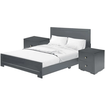 Polished Wooden Platform Full Double Size Bedroom Set – Elegant Design with Sturdy Construction and Timeless Appeal