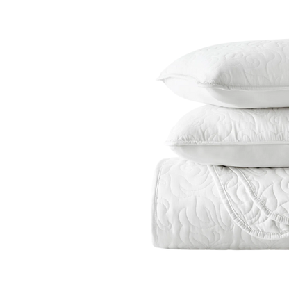 Elegant Floral Stitching Quilt Set – Ultra-Soft, Hypoallergenic, and Machine Washable Bedding for All Seasons