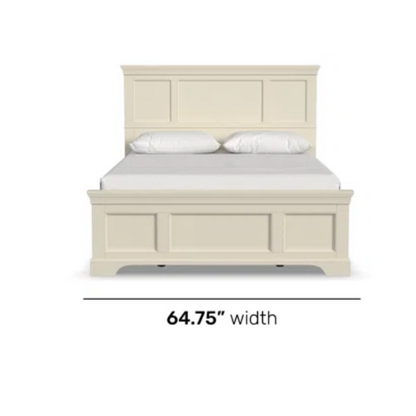 Queen Size Solid Wood Bed with Polished Finish and Classic Design