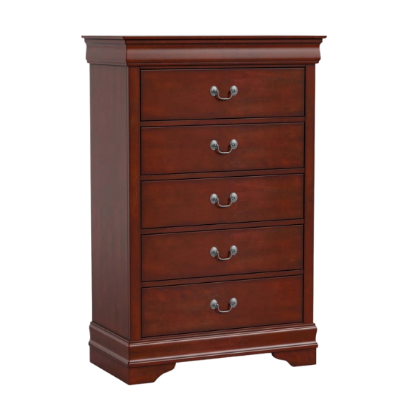 Elegant Queen Size Sleigh Wooden 3-Piece Bedroom Set with English Dovetail Design