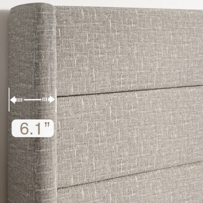 Modern King Size Upholstered Platform Bed with Hydraulic Lift Storage – Sleek Grooved Headboard, Space-Saving Design, and No Box Spring Needed
