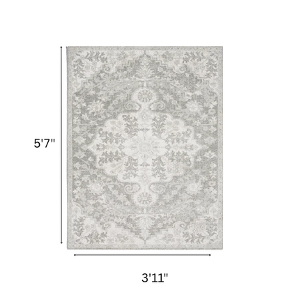 Timeless Traditional Woven Area Rug – Machine-Woven Polypropylene, Medium Pile, Durable and Easy to Clean