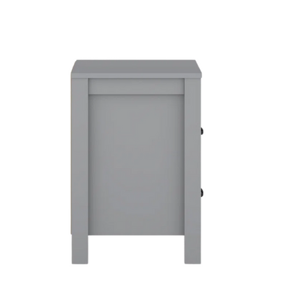 22.7" 2-Drawer Nightstand – Space-Saving Modern Minimalism, Engineered Wood with Clean-Lined Silhouette, Neutral Finish, Open Cubby & 2 Spacious Drawers for Bedroom Storage, Ideal for Tech & Accessories