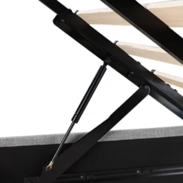 Luxurious Linen Upholstered Hydraulic Lift-Up Storage Platform Bed – Full/Double Size with Sleek Design & Maximized Space