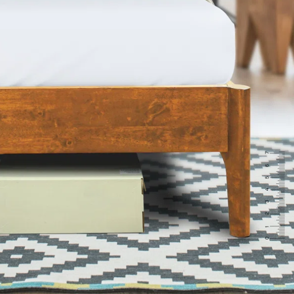 Timeless Solid Wood King Size Bed Frame with Headboard – Scandinavian Platform Design for Effortless Elegance and Comfort