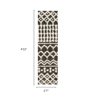 Soft Cozy Woven Shag Bohemian Tribal Area Rug