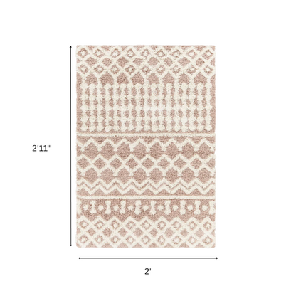 Soft Cozy Woven Shag Bohemian Tribal Area Rug