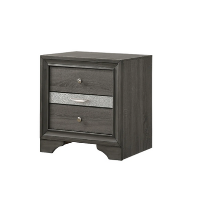 Elegant Full Size 5-Piece Bedroom Set – Featuring a Beautifully Crafted Headboard and Two Functional Storage Drawers for Added Convenience