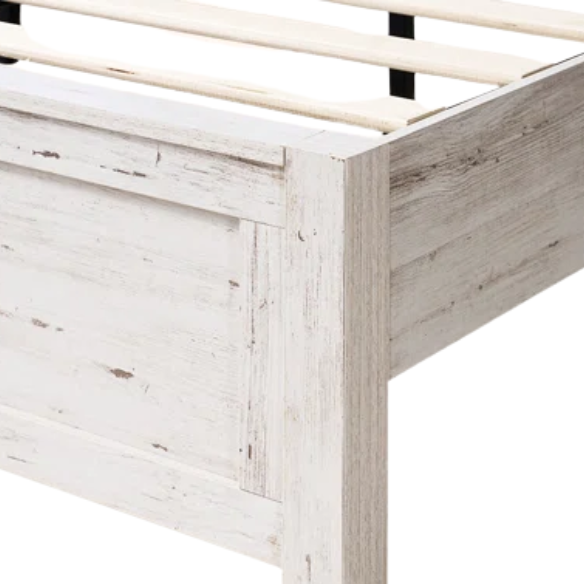 Farmhouse Classic Bed Frame with 49.2" Barn Door-Inspired Headboard, Ample Under-Bed Storage, Sturdy Metal Frame, and Silent Cotton Padding for Peaceful Sleep