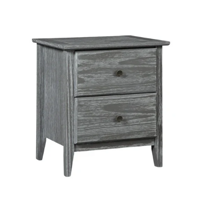 Brushed Wooden Full Double Size Bed and Bedroom Set – Elegant Design with Sturdy Construction and Rustic Charm
