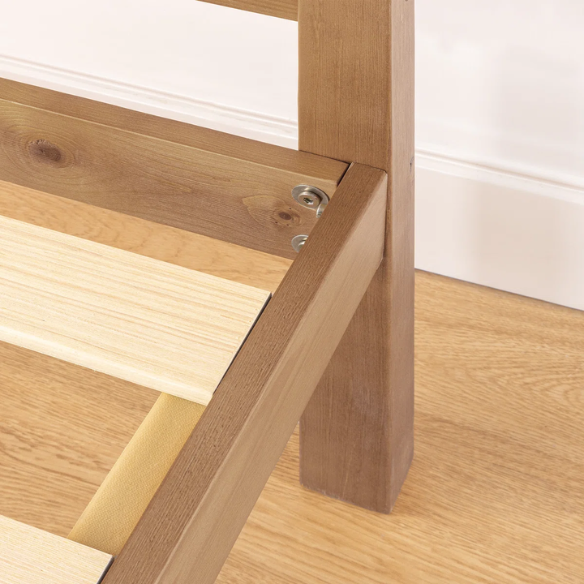 Durable Solid Wood Slat Bed – Full/Double Size with Timeless Design and Sturdy Construction