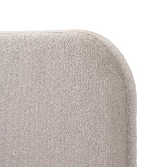 Bouclé Platform Bed with Arched Headboard – Modern Design, Easy Assembly, and Superior Comfort for King Size