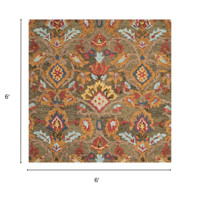 Tufted Wool Area Rug – Luxurious Floral Design
