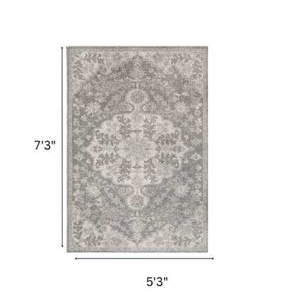 Timeless Traditional Woven Area Rug – Machine-Woven Polypropylene, Medium Pile, Durable and Easy to Clean