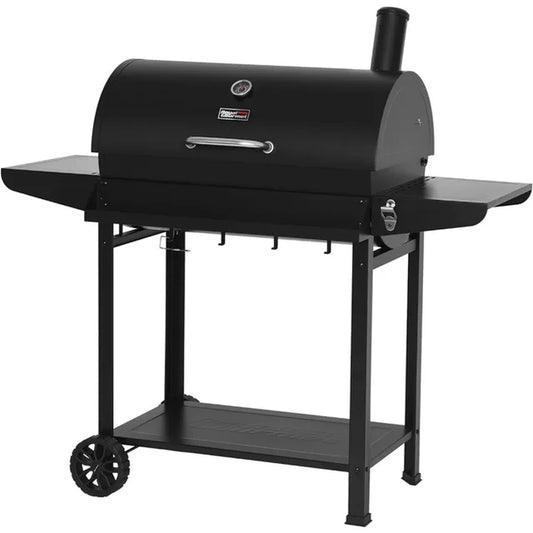 Royal Gourmet CC1830T 30-Inch Barrel Charcoal Grill with Front Storage Basket, Outdoor BBQ Grill with 627 Sq. In. Cooking Area,