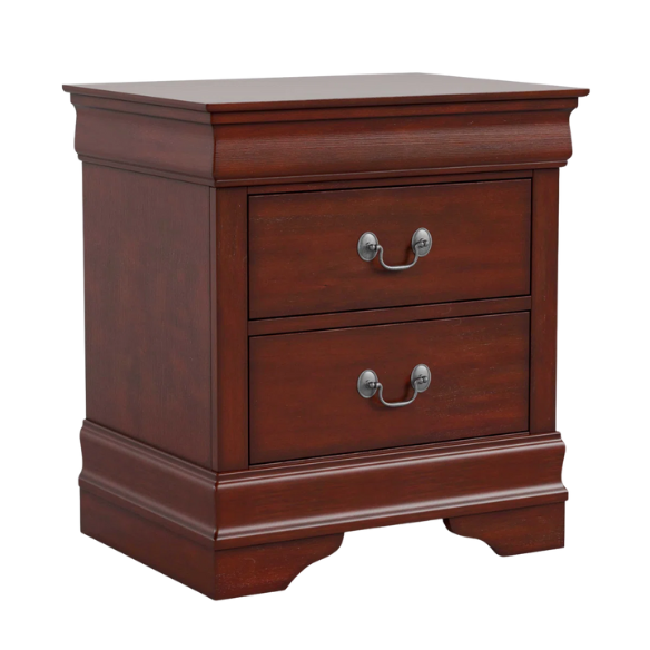 Elegant Queen Size Sleigh Wooden 3-Piece Bedroom Set with English Dovetail Design