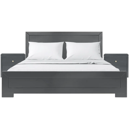 Polished Wooden Platform Full Double Size Bedroom Set – Elegant Design with Sturdy Construction and Timeless Appeal