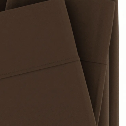 Brown Deep Pocket Microfiber Sheet Set – 4-Piece Soft, Wrinkle-Free Bedding with Pillowcases