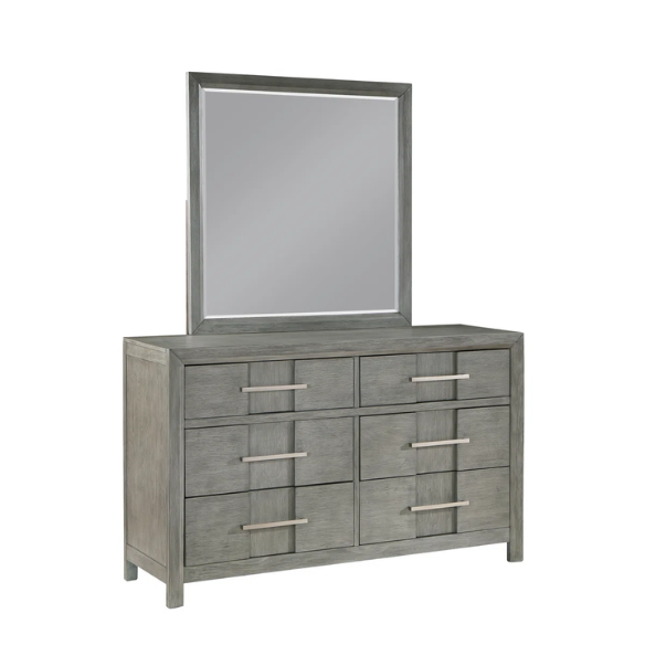 Elegant Platform Storage 4-Piece Queen Bedroom Set – Timeless Design with Modern Functionality, Includes Bed, Dresser, Mirror, and Nightstand