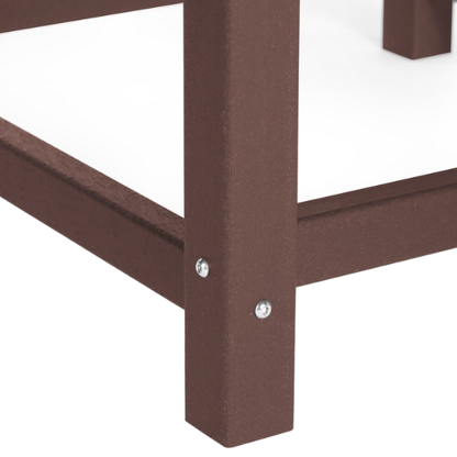 Outdoor Conversation Table – Stylish, Weather-Resistant Recycled Plastic Table with Slat-Style Top for Patios and Gardens