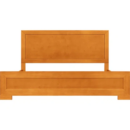 Modern Sophistication 2-Piece Queen Platform Bedroom Set with Sleek Headboard and Footboard in Solid Wood