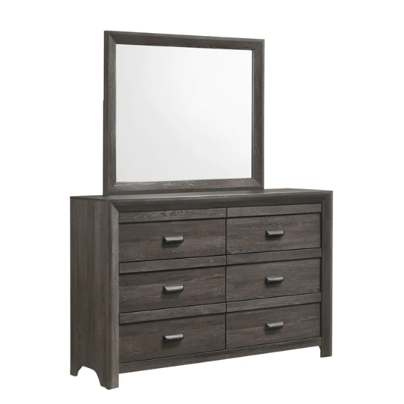 Panel Bedroom Set Special 5-Piece Queen Set – Timeless Elegance with Rich Brown Finish, Decorative Details, and Ample Storage