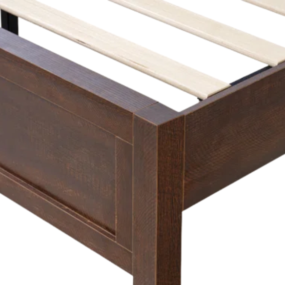 Farmhouse Classic Bed Frame with 49.2" Barn Door-Inspired Headboard, Ample Under-Bed Storage, Sturdy Metal Frame, and Silent Cotton Padding for Peaceful Sleep