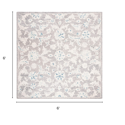 Tufted Wool Area Rug – Luxurious Floral Design