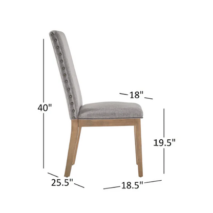 Modern Fabric and Wood Dining Set – Where Elegance Meets Comfort and Style
