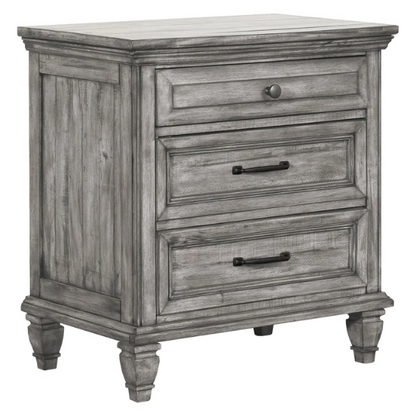 Old-World Charm Meets Glamour in 5-Piece Queen Bedroom Set – Rich Brown Finish with Crown Molding, Felt-Lined Drawers, and Built-In Outlets