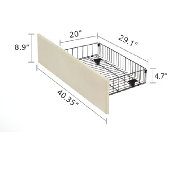 Velvet Upholstered Queen Size Platform Bed with Adjustable Headboard and 4 Storage Drawers