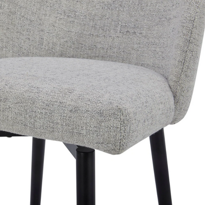 Set of 2 Counter Height Swivel Barstools – Mid-Century Modern Design, Padded Seat with High-Density Foam, 360° Swivel, Sturdy Iron Base, Footrest for Kitchen or Bar