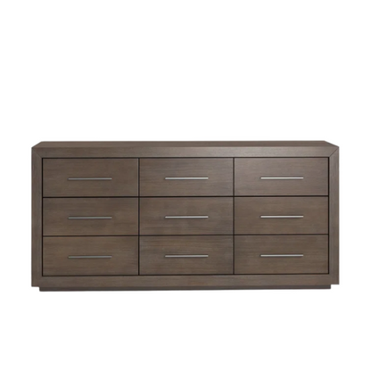 Rustic Solid Wood Platform 4-Piece Bedroom Set - Cozy Mountain Cabin-Inspired Design with Canopy Bed, 9-Drawer Dresser, Nightstand, and Optional 5-Drawer Chest – Natural Pine Wood Finish with Exquisite Grain Detail