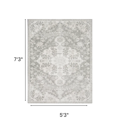 Timeless Traditional Woven Area Rug – Machine-Woven Polypropylene, Medium Pile, Durable and Easy to Clean