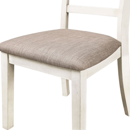 5-Piece Dining Set – Modern Farmhouse Round Table with Curvy Legs & X-Cross Chair Detail