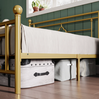 Durable Metal Platform Bed – Full Double Size with Sturdy Frame and Modern Design