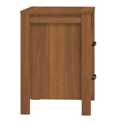 22.7" 2-Drawer Nightstand – Space-Saving Modern Minimalism, Engineered Wood with Clean-Lined Silhouette, Neutral Finish, Open Cubby & 2 Spacious Drawers for Bedroom Storage, Ideal for Tech & Accessories