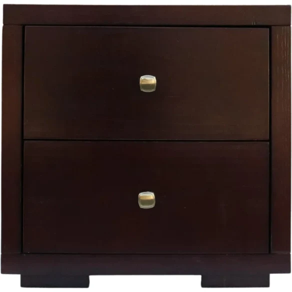 Modern Sophistication 2-Piece Queen Platform Bedroom Set with Sleek Headboard and Footboard in Solid Wood