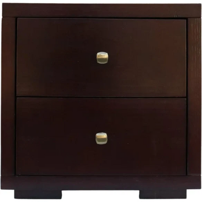 Modern Sophistication 2-Piece Queen Platform Bedroom Set with Sleek Headboard and Footboard in Solid Wood