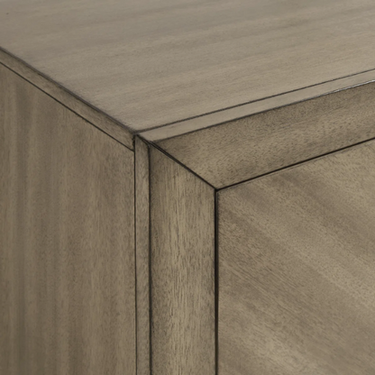Timeless Elegance 3-Piece Queen Bedroom Set in Antique Gray with Metal Accents and Dovetail Construction