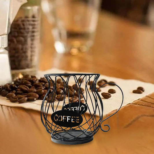 Coffee Pod Holder Metal Coffee Pod Container Modern Coffee Pod Basket Decor for Hotel Home Cafe Kitchen Espresso Capsules